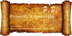 Poleszák Domitilla névjegykártya